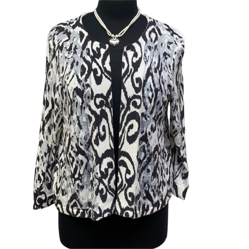 Chico’s Black & Cream Cardigan Sweater